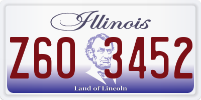 IL license plate Z603452