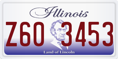 IL license plate Z603453