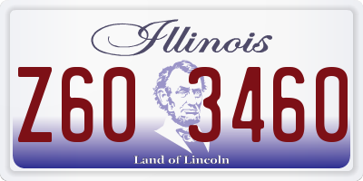 IL license plate Z603460