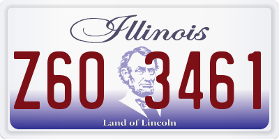IL license plate Z603461