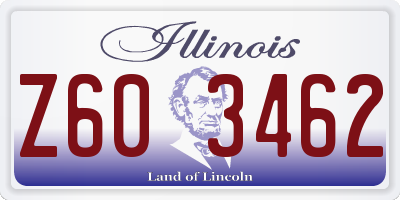 IL license plate Z603462