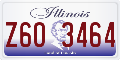 IL license plate Z603464