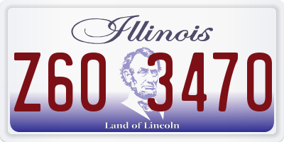 IL license plate Z603470
