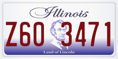 IL license plate Z603471