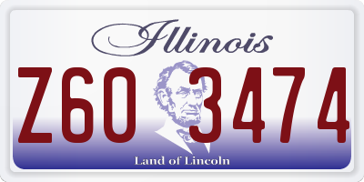IL license plate Z603474