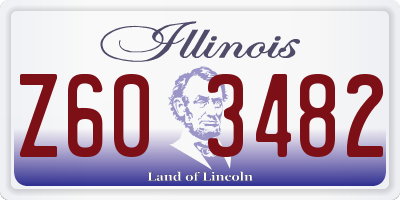 IL license plate Z603482