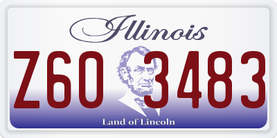 IL license plate Z603483