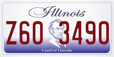 IL license plate Z603490