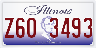 IL license plate Z603493