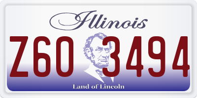 IL license plate Z603494
