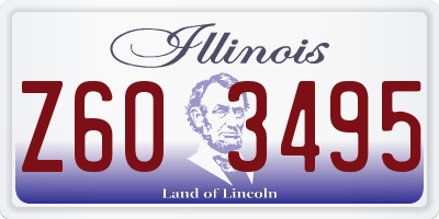 IL license plate Z603495