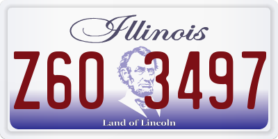 IL license plate Z603497