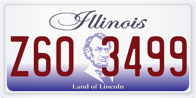 IL license plate Z603499