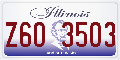 IL license plate Z603503