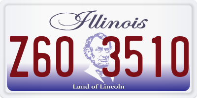IL license plate Z603510