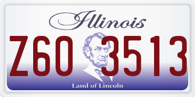 IL license plate Z603513