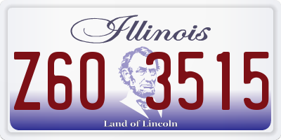 IL license plate Z603515