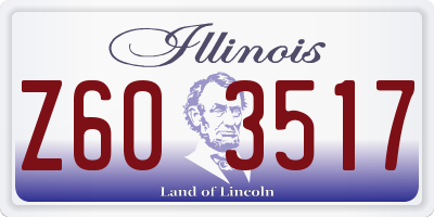 IL license plate Z603517