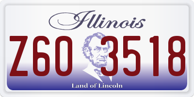 IL license plate Z603518