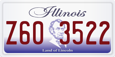 IL license plate Z603522