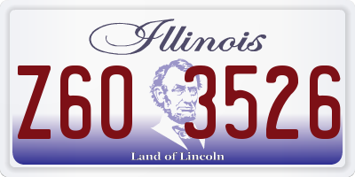 IL license plate Z603526