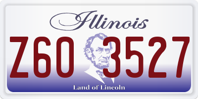 IL license plate Z603527
