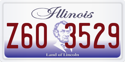 IL license plate Z603529
