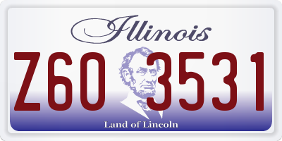 IL license plate Z603531