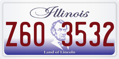 IL license plate Z603532