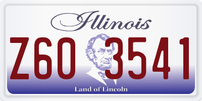 IL license plate Z603541
