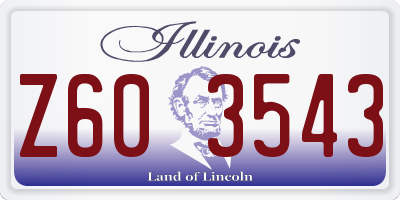IL license plate Z603543