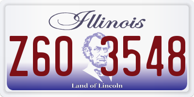 IL license plate Z603548