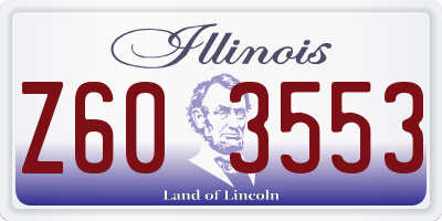 IL license plate Z603553