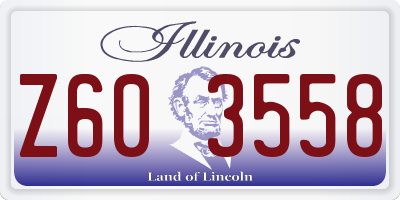 IL license plate Z603558