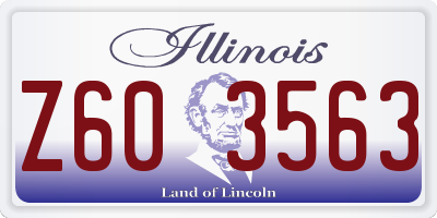 IL license plate Z603563