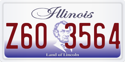 IL license plate Z603564