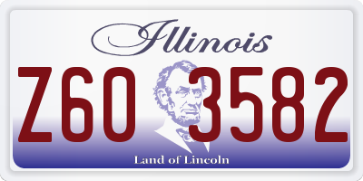 IL license plate Z603582
