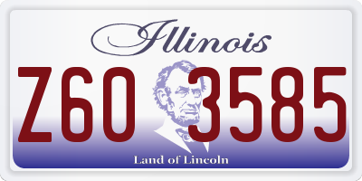 IL license plate Z603585