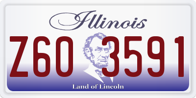 IL license plate Z603591