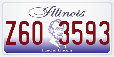IL license plate Z603593