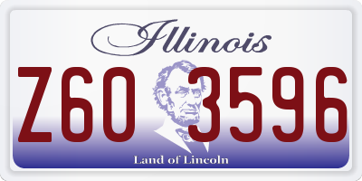 IL license plate Z603596