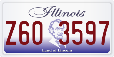 IL license plate Z603597