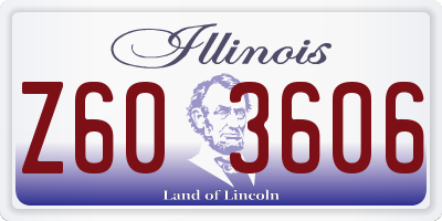 IL license plate Z603606
