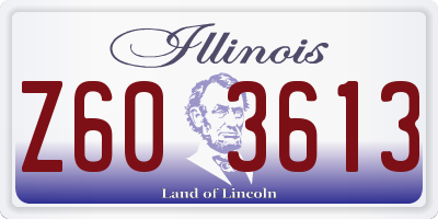 IL license plate Z603613