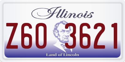 IL license plate Z603621