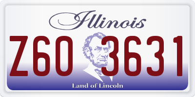 IL license plate Z603631