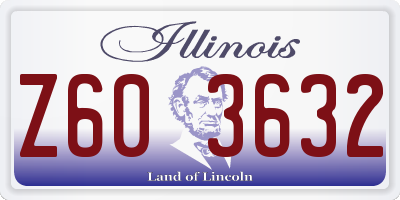 IL license plate Z603632