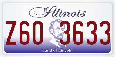 IL license plate Z603633