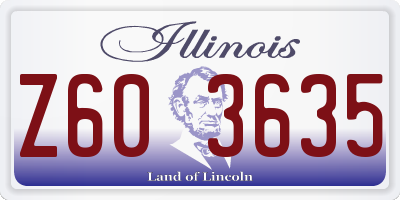 IL license plate Z603635