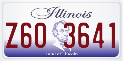 IL license plate Z603641